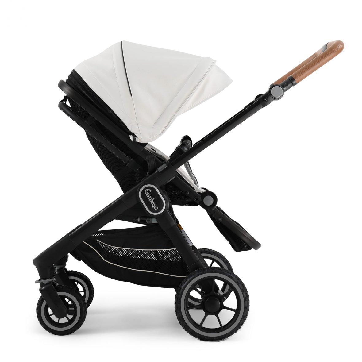 Emmaljunga Chassis NXT60 Outdoor Offroad – Black + Emmaljunga NXT Seat ERGO Leatherette
