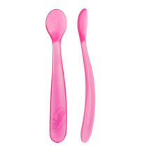 Colher Macia Silicone 6m+rosa