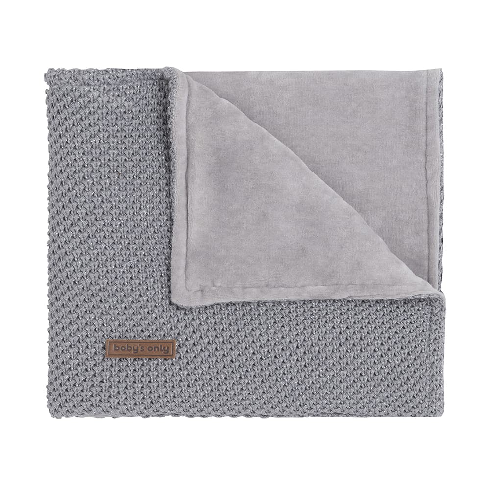 Baby’s Only Cobertor para Berço Soft Sparkle-Flavor – Silver grey melee