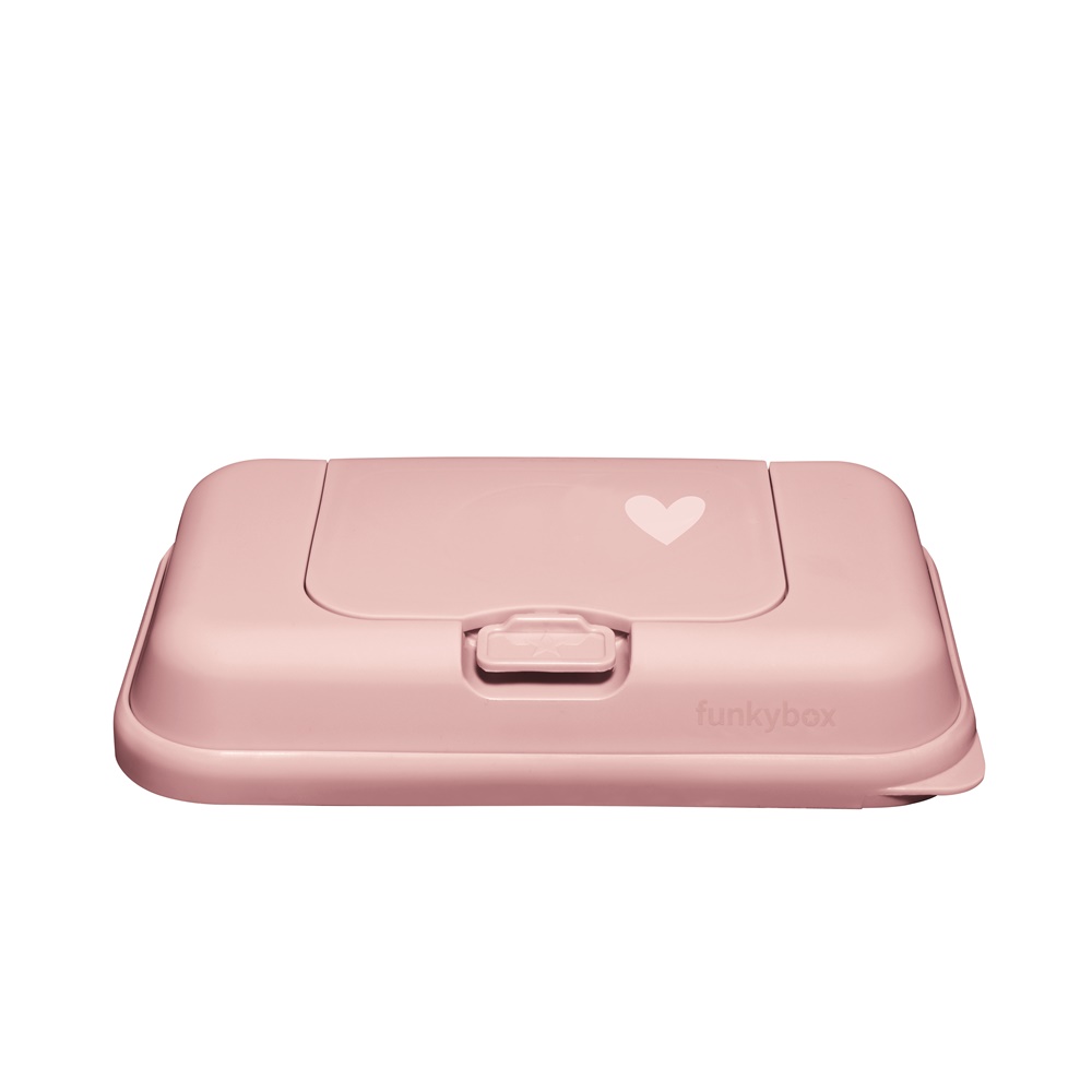 FunkyBox – Dispensador de Toalhitas To Go Mate – Rosa Pastel Coração