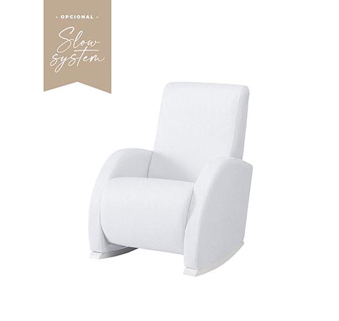 Poltrona de Amamentação Confort Slow System da Micuna – Branco Polipele Branco