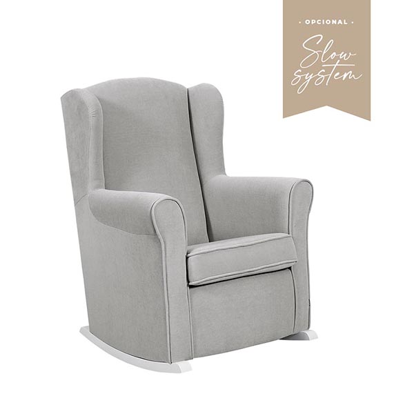 Poltrona de Amamentação Nanny Slow System da Micuna – Branco Babybacter Grey