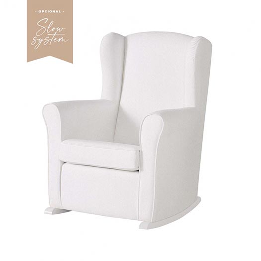 Poltrona de Amamentação Nanny Slow System da Micuna – Branco Polipele Branco