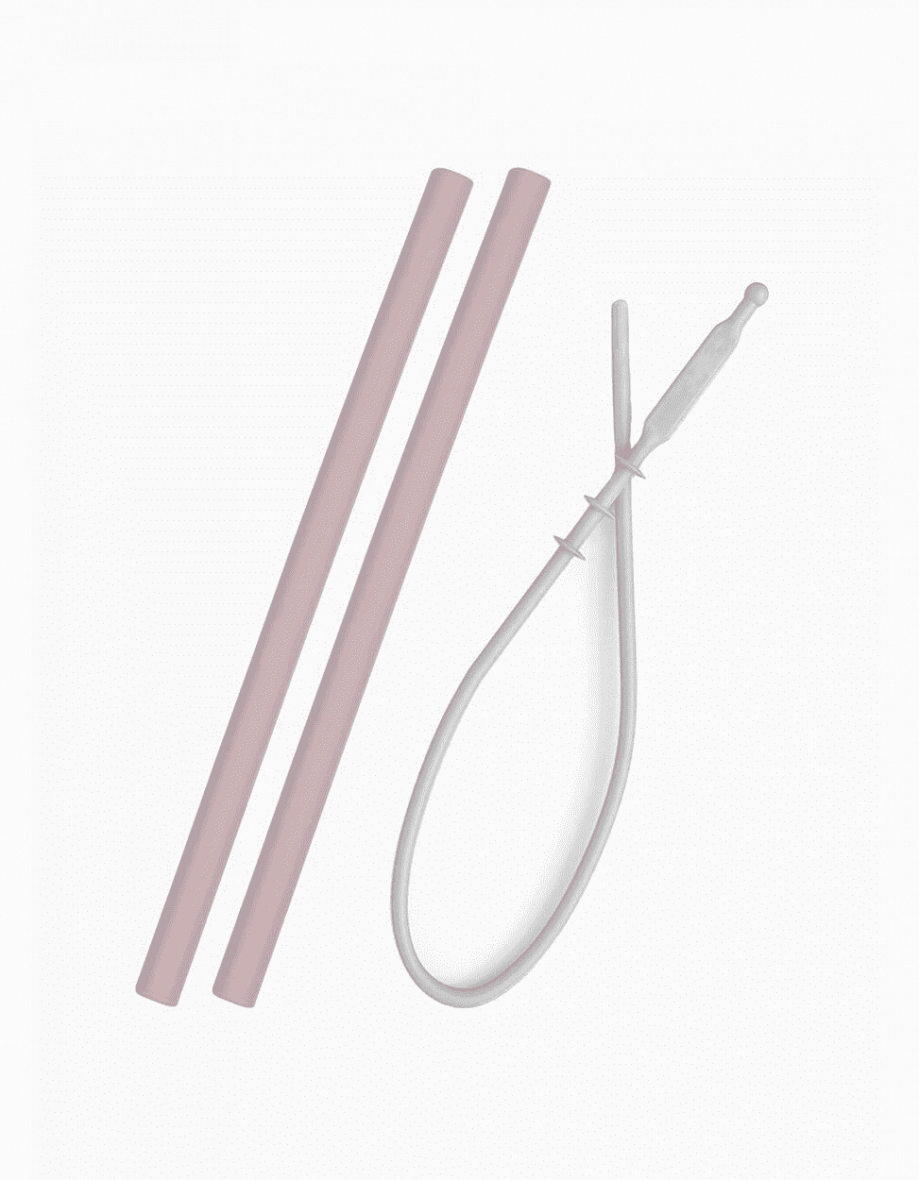 Minikoioi Palhas em Silicone com Escova 2uni. – Rosa