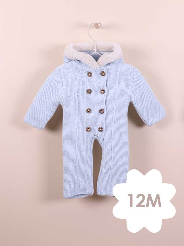 Wedoble Babygrow Capuz Cru mescla 12M