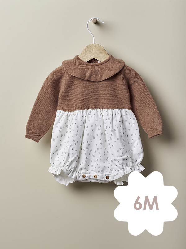 Wedoble fofo m+t folhas Castanho médio – 6M
