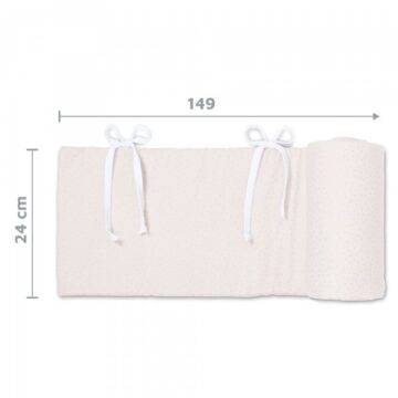 Babybay Protetor de Grades Algodão Orgânico Royal para modelo Original - beige