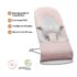 BabyBjorn Espreguiçadeira Balance Soft Woven/Jersey - Rosa/Gris Claro