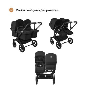 Carrinho de Passeio para Gémeos Bugaboo Donkey 5 Twin várias configurações disponiveis
