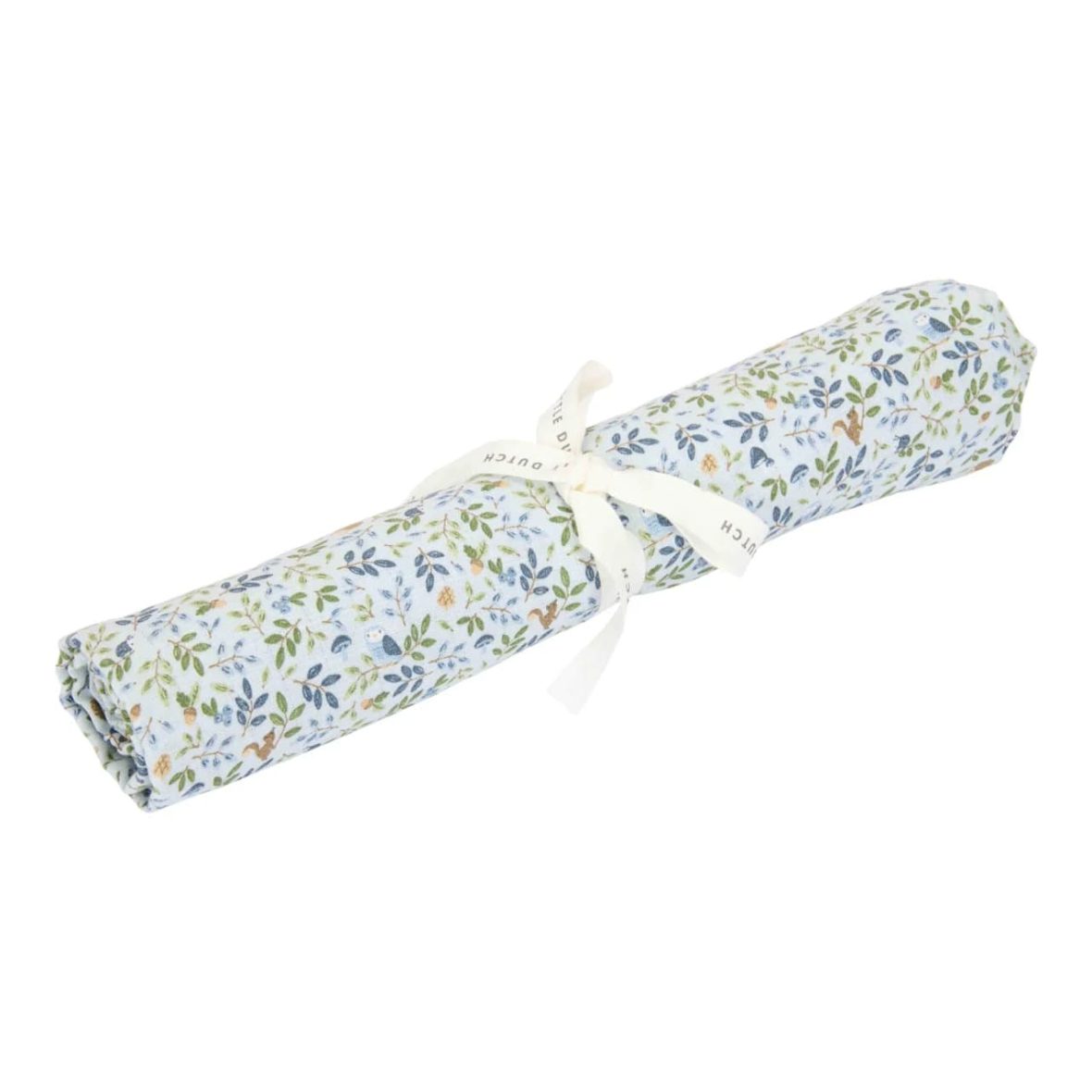 Little Dutch Swaddle 120 x 120 em Musselina – Blueberry Leaves