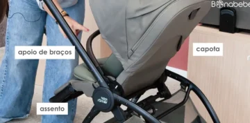 O carrinho Britax Romer vem com apoio de braços, assento, capota incluido