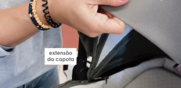 O carrinho Britax Romer Rio tem uma extensão na capota 