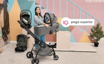 A alcofa do Britax Romer Rio tem um pega superior invés de lateral