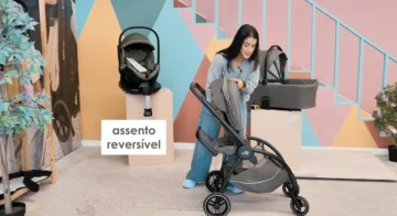O Carrinho de bebé Britax Romer Rio tem um assento reversível