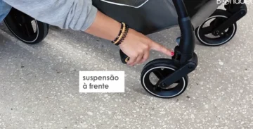 O Carrinho de bebé Britax Romer Rio tem uma suspensão à frente