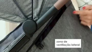 O carrinho de bebe Maxi-Cosi Soho tem uma zona de ventilação lateral