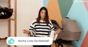 O carrinho de bebe Maxi-Cosi Soho fecha com facilidade!