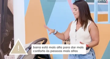 Carrinho Joolz Aer 2 - A barra frontal está mais alta para maior conforto