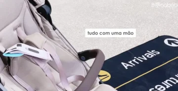 Carrinho Joolz Aer 2 - Barra frontal permite montar e desmontar apena com uma mão