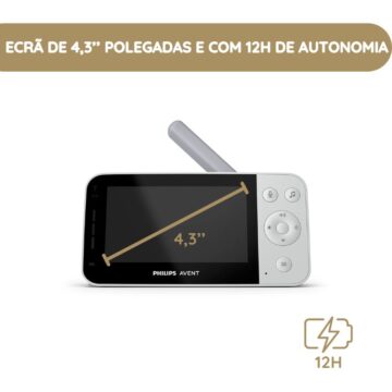 Philips Avent Intercomunicador Night Owl 1.0 ecrã de 4,3’’ polegadas e com 12h de autonomia