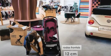 Carrinho Bugaboo Butterfly - Rodas frontais com 12cm 